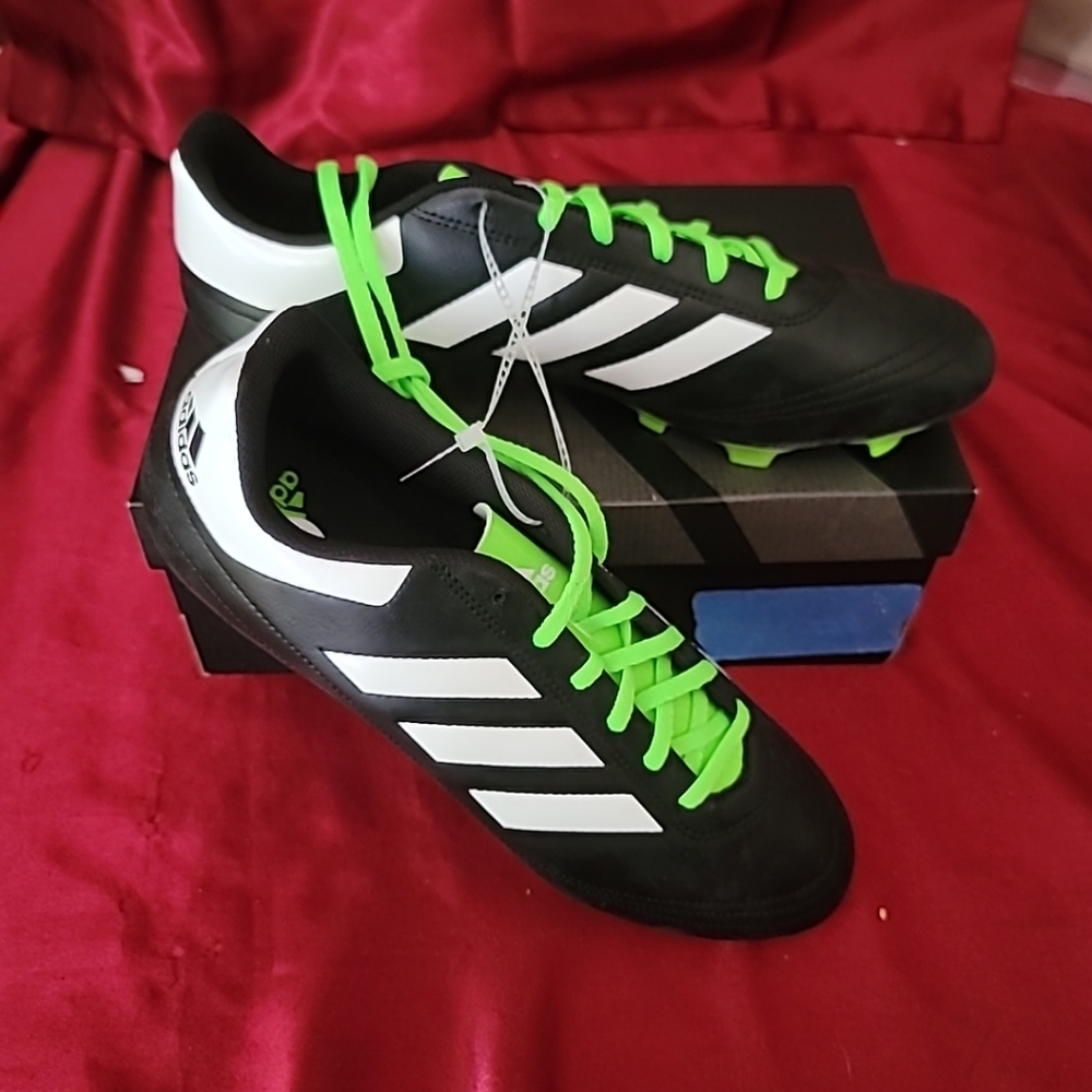 Adidas Soccer Cleats Mens US 13 Black With Green Spikes Outdoor  753002
